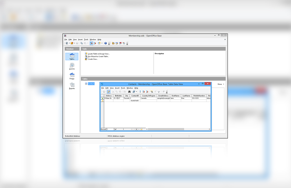 OpenOffice Base ile Veri Tabanı Yönetimi